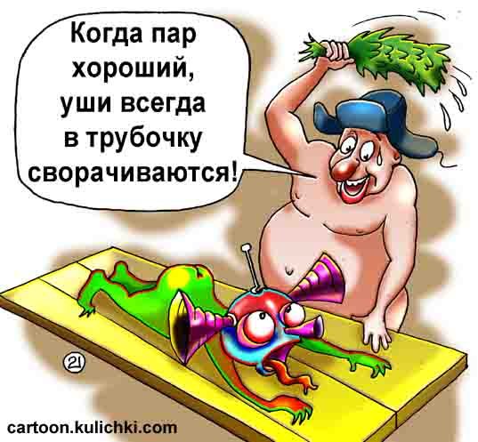 Карикатура "Хороший пар", Евгений Кран