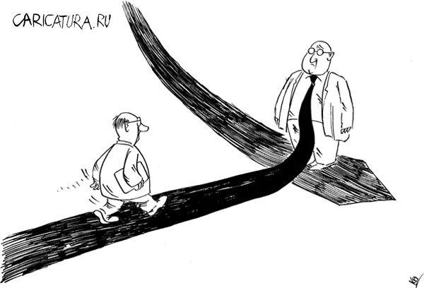 Карикатура "Галстук", Владимир Кремлёв