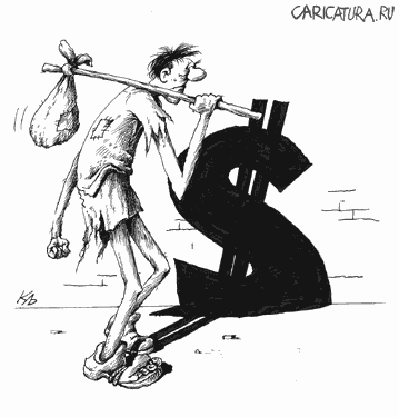 Карикатура "Доллар-2", Серик Кульмешкенов