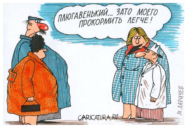 Карикатура "Экономка", Михаил Ларичев