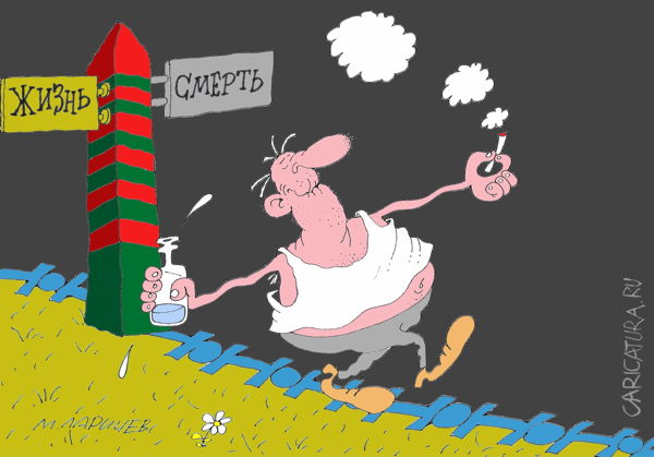 Карикатура "Граница", Михаил Ларичев