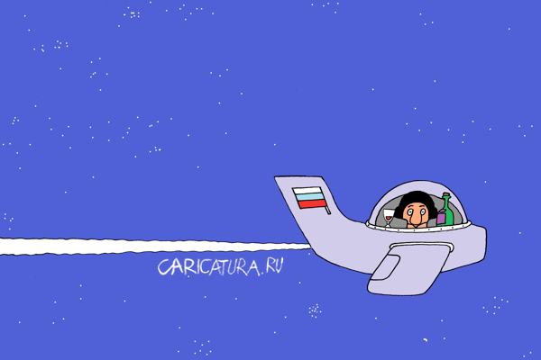 Карикатура "Летим...", Михаил Ларичев