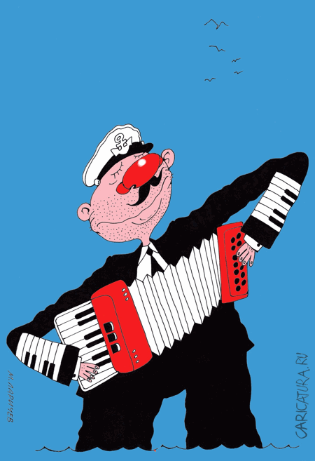 Карикатура "Моряк", Михаил Ларичев
