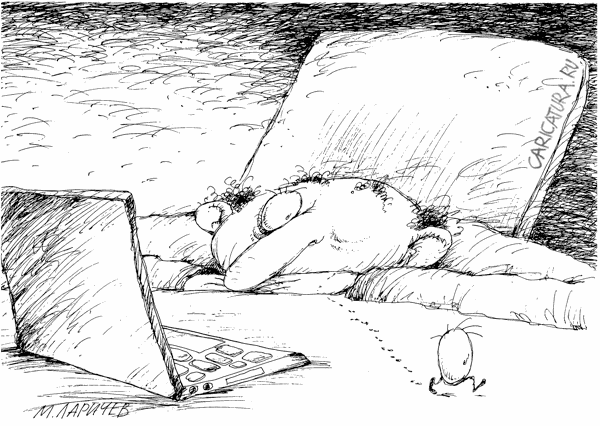 Карикатура "Надоело", Михаил Ларичев