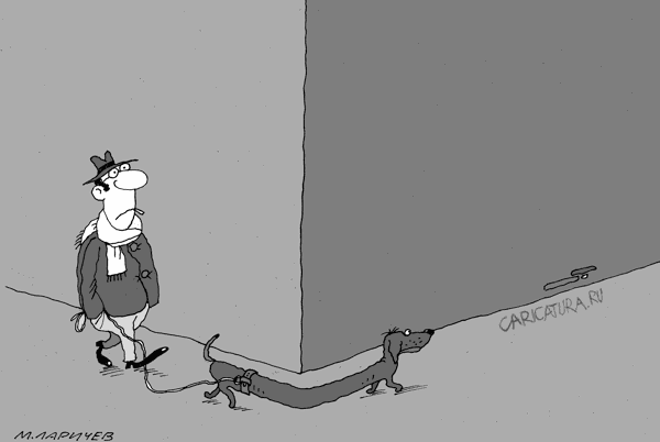Карикатура "Такса", Михаил Ларичев