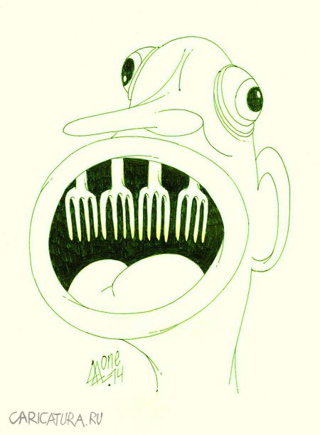 Карикатура "Гурман", Андрей Лупин