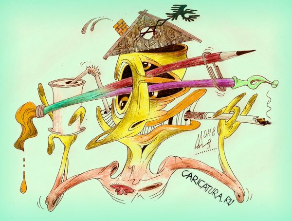 Карикатура "Творческий кризис", Андрей Лупин