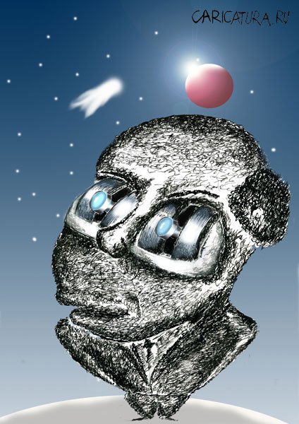 Карикатура "Астроном", Олег Малянов