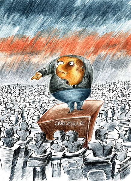 Карикатура "Живой лидер", Олег Малянов