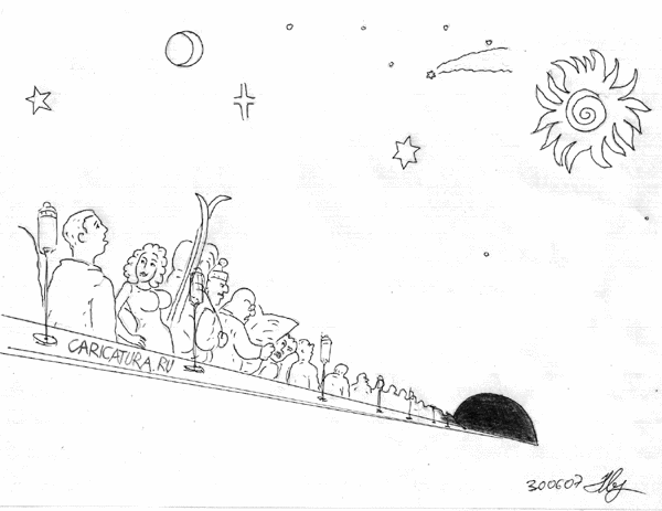 Карикатура "Черная дыра", Михаил Марченков