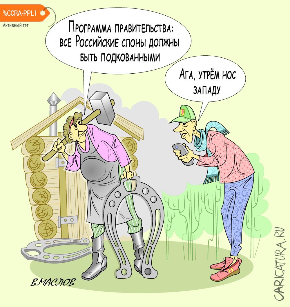 Карикатура "Очередная правительственная программа", Виталий Маслов