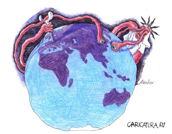 Карикатура "Близозоркое дальноручие", Александр Матис