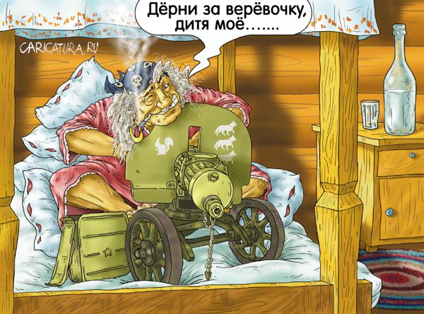 Карикатура "Бабуля поправилась", Александр Ермолович