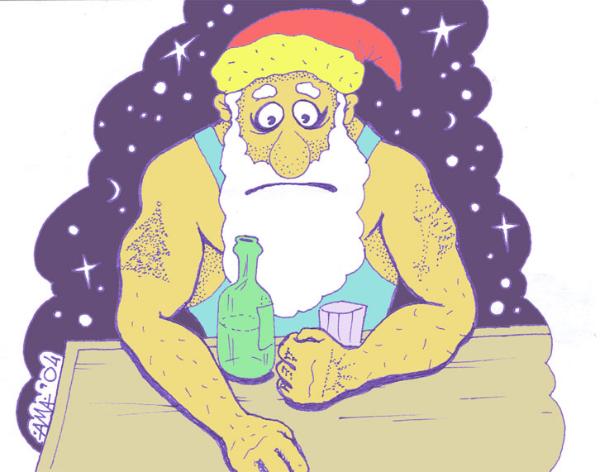 Карикатура "Дед Мороз", Александр Мажуга