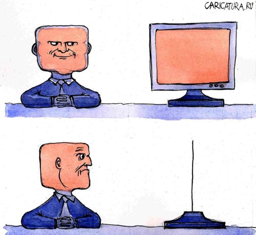 Карикатура "Фас и профиль", Михаил Ворожцов