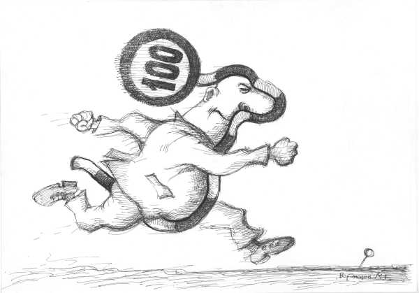 Карикатура "Превышение скорости", Михаил Ворожцов