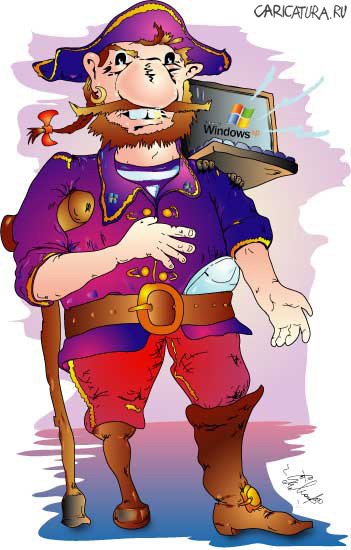 Карикатура "Пират XXI века", Алексей Молчанов