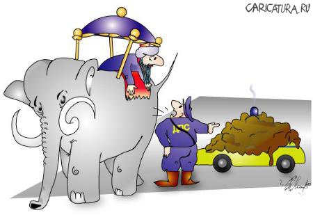 Карикатура "Слон", Алексей Молчанов