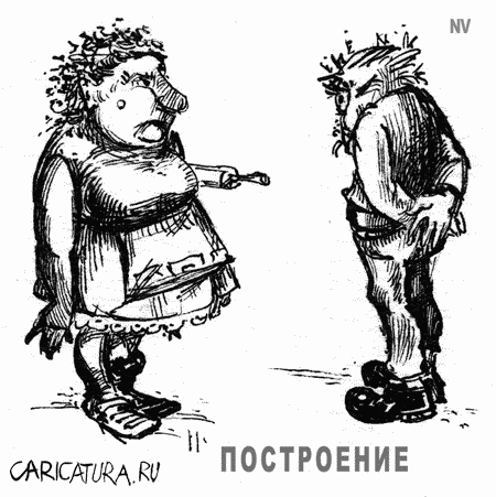 Карикатура "Прапор на пенсии - построение", Виталий Найдёнов