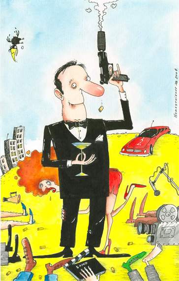 Карикатура "Bond", Юрий Наместников