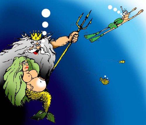 Карикатура "Подводник", Сергей Нетесов