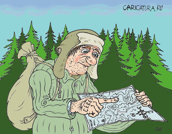 Карикатура "Компас", Игорь Никитин