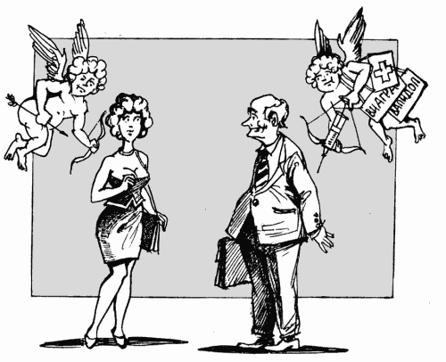 Карикатура "Бес в ребро", Александр Никитин