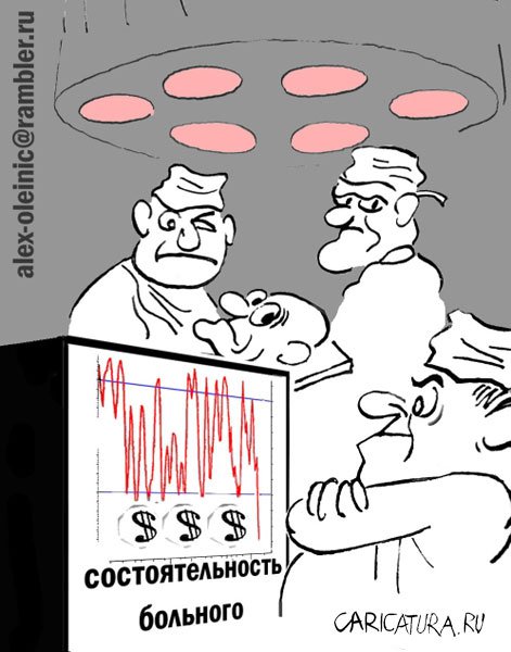 Карикатура "Состоятельность больного", Алексей Олейник
