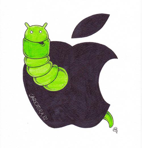 Карикатура "Android vs Apple", Максим Осипов