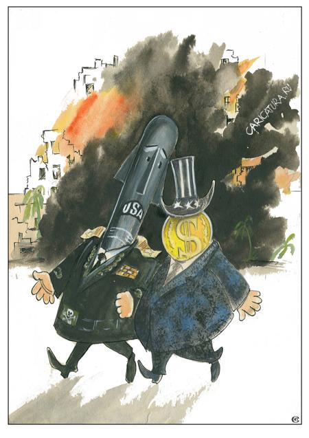 Карикатура "Где появилась эта пара, там жди пожара", Николай Свириденко