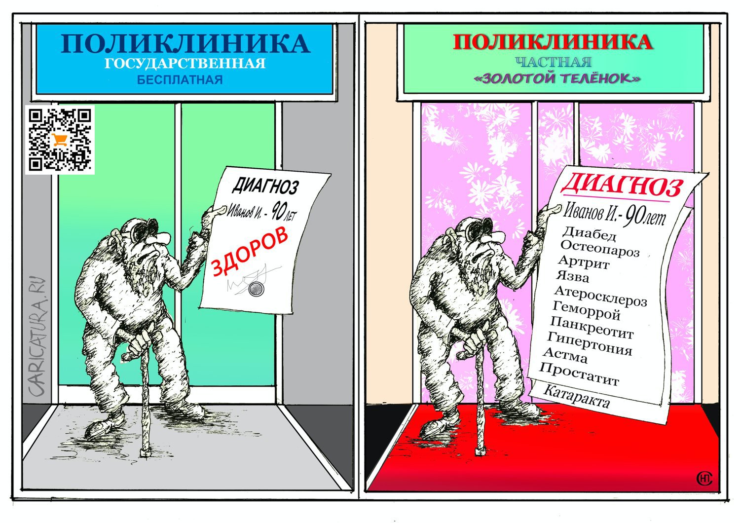 Карикатура "Кому верить?..", Николай Свириденко