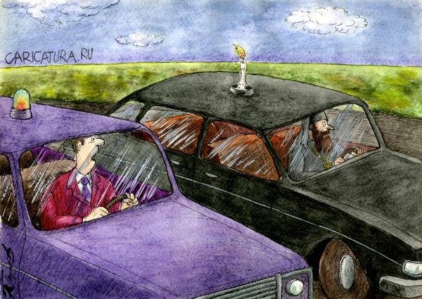 Карикатура "Круче мигалки", Александр Пашков