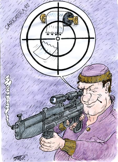 Карикатура "Снайпер", Александр Пашков