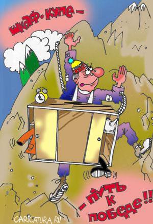 Карикатура "Шкаф-купе -- путь к победе!", Евгений Перелыгин