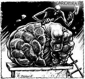 Карикатура "Мозги: Задолбал!", Борис Перцев