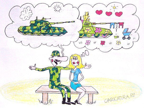 Карикатура "Лейтенант молодой", Александр Петров