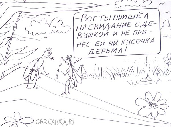 Карикатура "В мире насекомых", Александр Петров