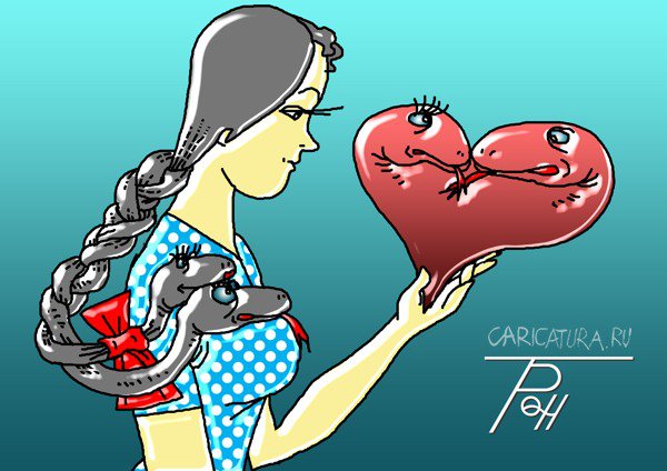 Карикатура "Косы", Фам Ван Ты