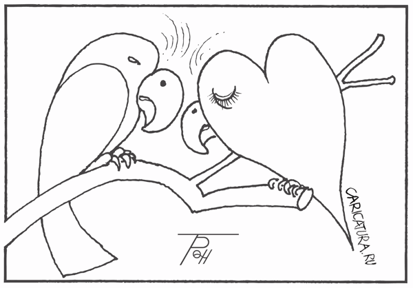 Карикатура "Птицы", Фам Ван Ты