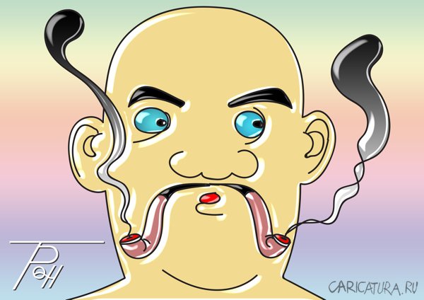 Карикатура "Усы", Фам Ван Ты