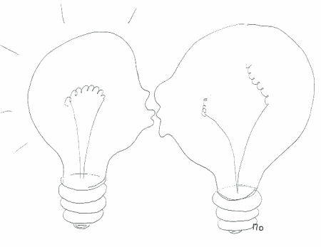 Карикатура "Лампочки", Сергей По