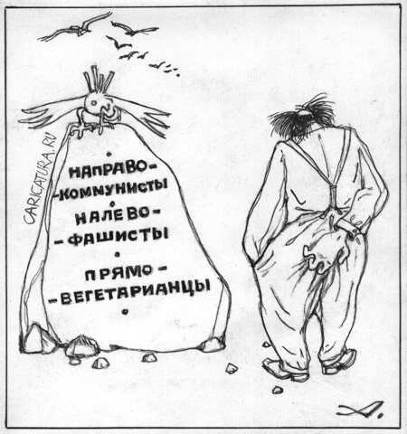 Карикатура "Распутье", Артур Полевой