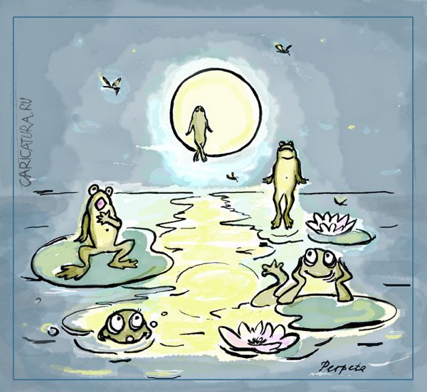 Карикатура "Лунная соната", Татьяна Пономаренко
