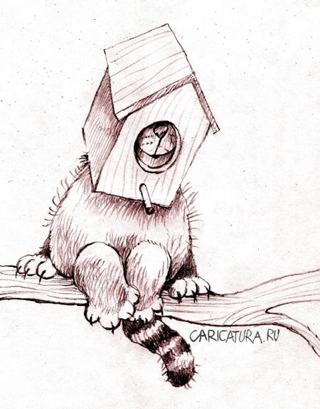 Карикатура "Агафон-домовладелец", Александр Попов