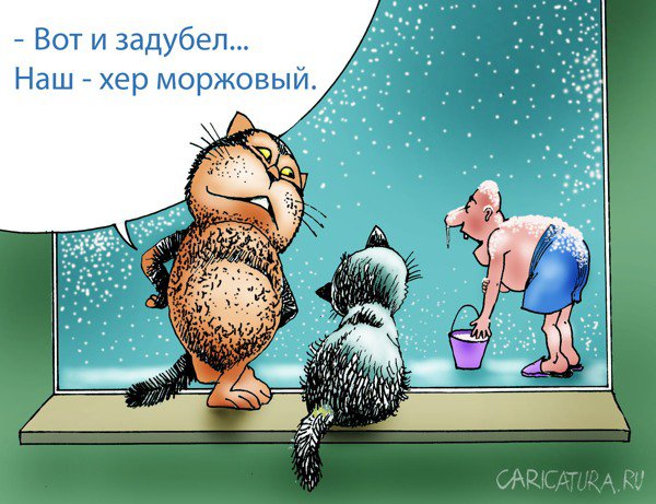 Карикатура "Первые заморозки", Александр Попов