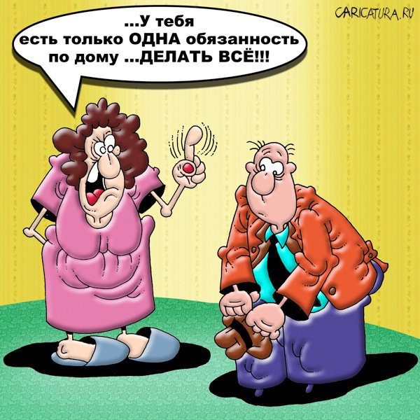 Карикатура "Обязанности мужа", Вячеслав Потапов