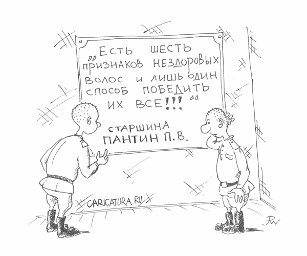 Карикатура "Армейская мудрость", Вадим Резонов