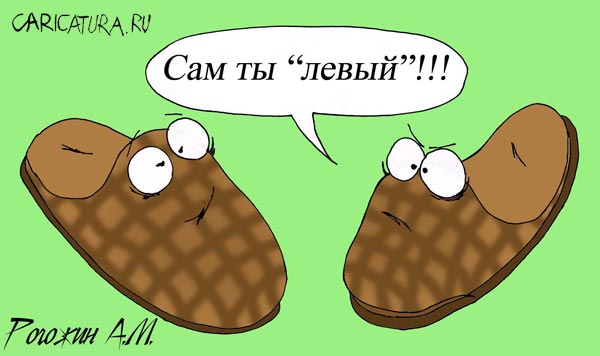 Карикатура "Левый", Алексей Рогожин