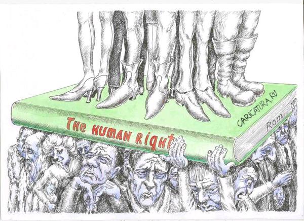 Карикатура "Права человека", Владимир Романов (Ром)