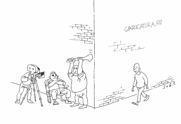Карикатура "Неореализм...", Сабит Курманбеков